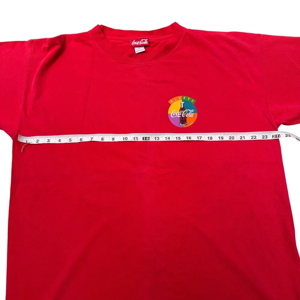 Vintage Coca-Cola Always Red Graphic T-Shirt‎ XL Made in USA 90s Pop Art Tee